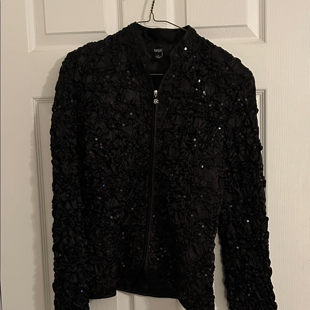 MSK Black Textured Blazer